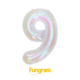 40" (inch) Iridescent Number from 0 to 9, Foil Balloon