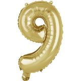 14" Number White Gold Foil - Single Pack-Choose Number Balloon Exchange