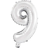 14" Number Silver Foil - Single Pack=Choose Number Balloon Exchange