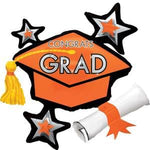 31" Congrats Grad Orange Cluster Super Shape