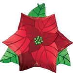 26" SATIN INFUSED POINSETTIA SUPER SHAPE, PACKAGED