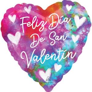 18" TIE-DYE FELIZ DIA de SAN VALENTIEN-SPANISH