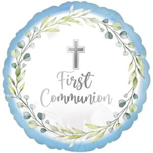 18" MY FIRST COMMUNION BLUE