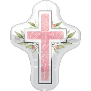 28" MY FIRST COMMUNION PINK SUPER SHAPE