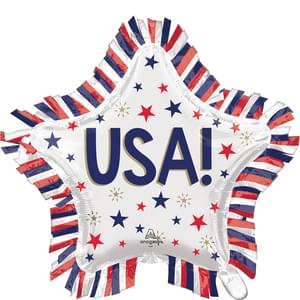 28" USA STAR FRINGE SUPER SHAPE