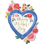 34" Happy Mother's Day Painted Florals Heart