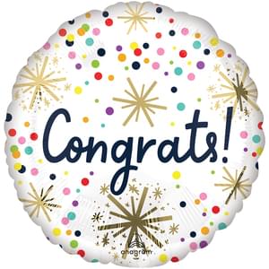 18" CONFETTI SPRINKLE CONGRATS