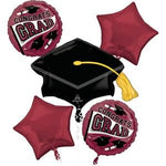 Graduation-BERRY SCHOOL COLORS BE TRUE TO YOUR SCHOOL BOUQUET OF BALLOONS