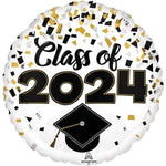 18" CLASS OF 2024 CONFETTI HX