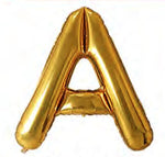 40in Foil Letter Balloons Gold, from A to Z Single Pack