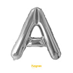 40in Foil Letter Balloons Silver, from A to Z Single Pack