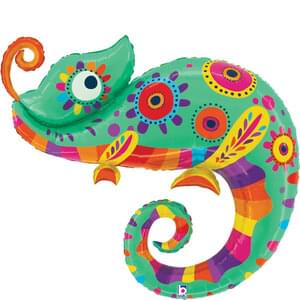 39" FESTIVE CHAMELEON SHAPE - A. L. Party Balloons