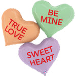 37" CONVERSATION HEART MESSAGES