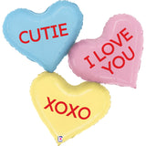 37" CONVERSATION HEART MESSAGES