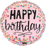 18" PINK CONFETTI BIRTHDAY