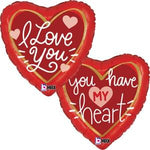 18" LOVE MESSAGES HEART