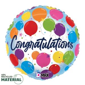 18" CONGRATULATIONS BALLOONS MAX FLOAT