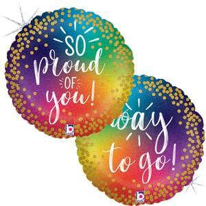 18" SO PROUD RAINBOW GLITTER HOLOGRAPHIC