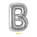 40in Foil Letter Balloons Silver, from A to Z Single Pack