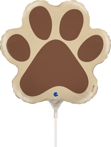 12" Airfill Only Dog Paw Mini Foil Balloon