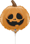 13" Airfill Only Pumpkin Mini Foil Balloon