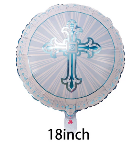 18" Cross Balloon-Blue