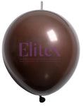 Elitex 12" Dark Brown Link Latex Balloon 100ct