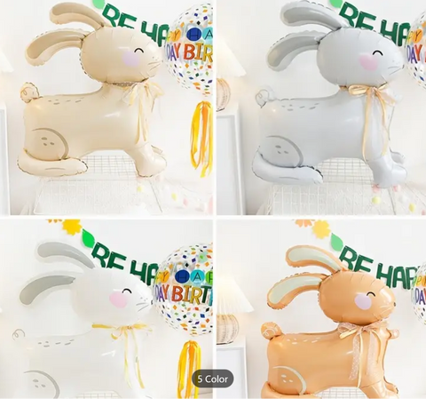 22" 4D Standing Rabbit Balloon-Flat