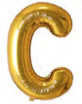 40in Foil Letter Balloons Gold, from A to Z Single Pack