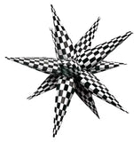 26" Checkered Explosion Star - A. L. Party Balloons
