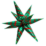 26" Christmas Green Explosion Star - A. L. Party Balloons