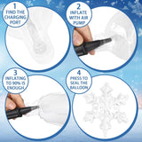 36" Clear Snowflake Balloons - A. L. Party Balloons