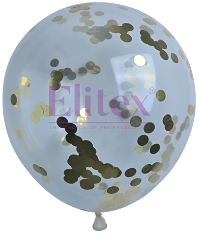 Elitex 12" Gold Confetti Latex Balloon 10ct Elitex