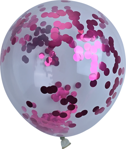Elitex 12" Pink Confetti Latex Balloon 10ct Elitex