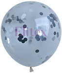 Elitex 12" Silver Confetti Latex Balloon 10ct