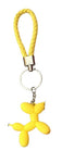 Leather Strap Balloon Dog Keychain