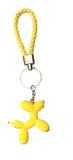 Leather Strap Balloon Dog Keychain