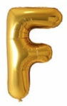 40in Foil Letter Balloons Gold, from A to Z Single Pack