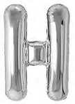 40in Foil Letter Balloons Silver, from A to Z Single Pack