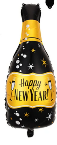 34" Champagne Bottle Wine, Happy New Year
