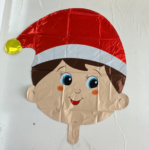 22" Elfie Head Foil Balloon - A. L. Party Balloons