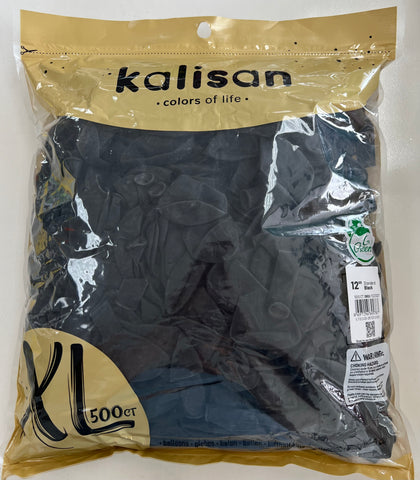 Kalisan Latex Standard Black - 12", XL bag 500 Pieces