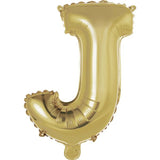 14" Letter White Gold Foil - Single Package Balloon Exchange