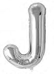 40in Foil Letter Balloons Silver, from A to Z Single Pack