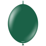 Kalisan K-Link Latex Balloon, Standard Dark Green, 50ct 6 and 12 inches