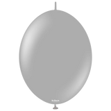 Kalisan K-Link Latex Balloon, Standard Grey, 50ct 6 and 12 inches