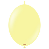 Kalisan K-Link Latex Balloon, Macaron Yellow, 50ct 6 and 12 inches