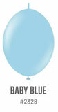 Kalisan K-Link Latex Balloon, Standard Baby Blue, 50ct 6 and 12 inches Kalisan