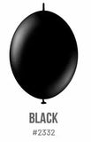 Kalisan K-Link Latex Balloon, Standard Black, 50ct  6 and 12 inches Kalisan