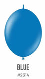 Kalisan K-Link Latex Balloon, Standard Blue, 50ct 6 and 12 inches Kalisan